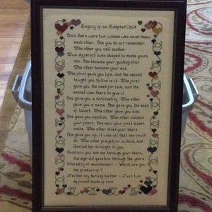 “Adopted Child” Cross Stitch